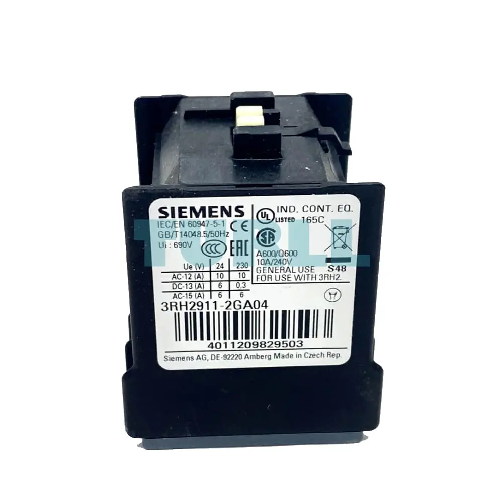 Siemens 3RH2911-2GA04 SIRIUS Auxiliary Switch 4 NC, Front-Mount, Spring-Loaded Terminals Original Brand New 2 Siemens 3RH2911-2GA04 SIRIUS Auxiliary Switch 4 NC, Front-Mount, Spring-Loaded Terminals