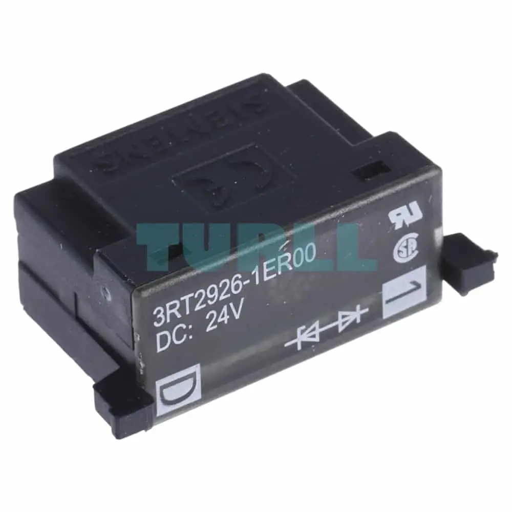 Siemens 3RT2926-1ER00 Surge Suppressor, Diode Combination, 24 V DC for 3RT2.2 Contactors Original Brand New 1 Siemens 3RT2926-1ER00 Surge Suppressor, Diode Combination, 24 V DC for 3RT2.2 Contactors