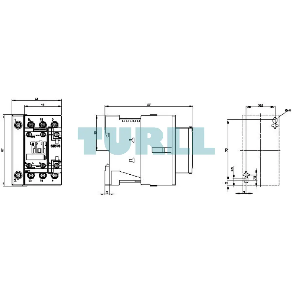 Siemens 3RT2526-1BF40 Power Contactor 25A, 11 kW, 4-Pole, 110V DC