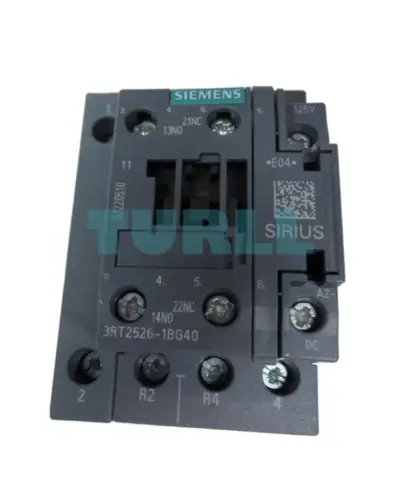 Siemens 3RT2526-1BG40 Power Contactor 25 A, 11 kW / 400 V, 4-Pole, Screw Terminal