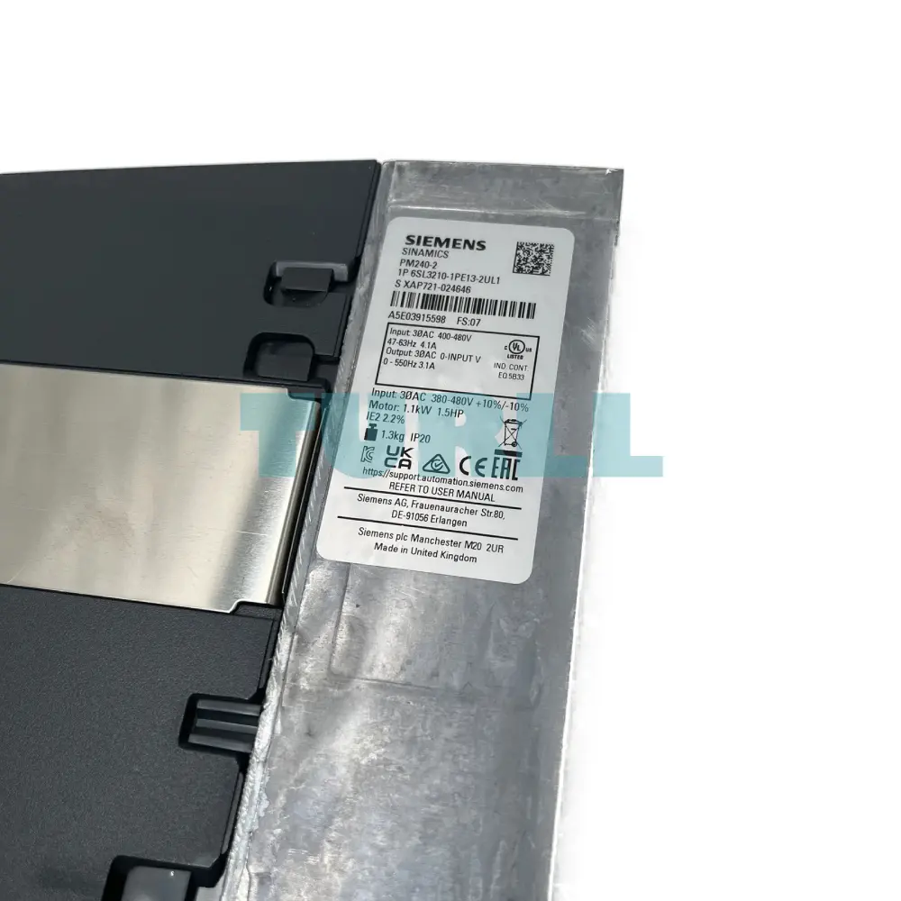 Siemens 6SL3210-1PE13-2UL1 SINAMICS PM240-2 Power Module 0.75kW - 1.1kW