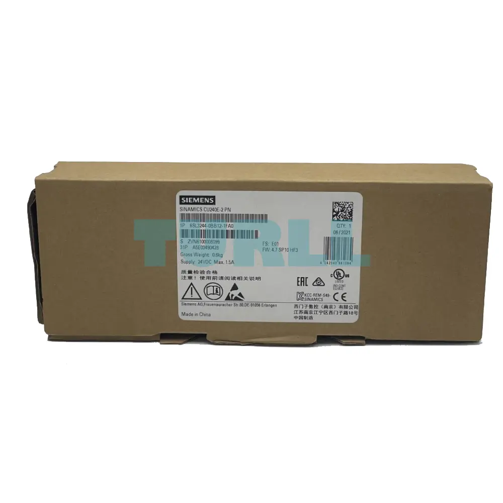 Siemens 6SL3244-0BB12-1FA0 SINAMICS G120 Control Unit CU240E-2 PN, Safety Integrated STO Original Brand New 6 Siemens 6SL3244-0BB12-1FA0 SINAMICS G120 Control Unit CU240E-2 PN, Safety Integrated STO