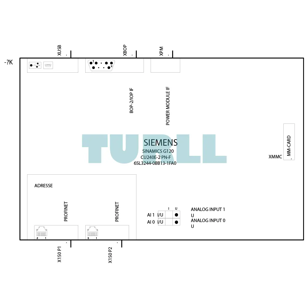 Siemens 6SL3244-0BB13-1FA0 SINAMICS G120 CU240E-2 PN-F Control Unit with Safety Integrated