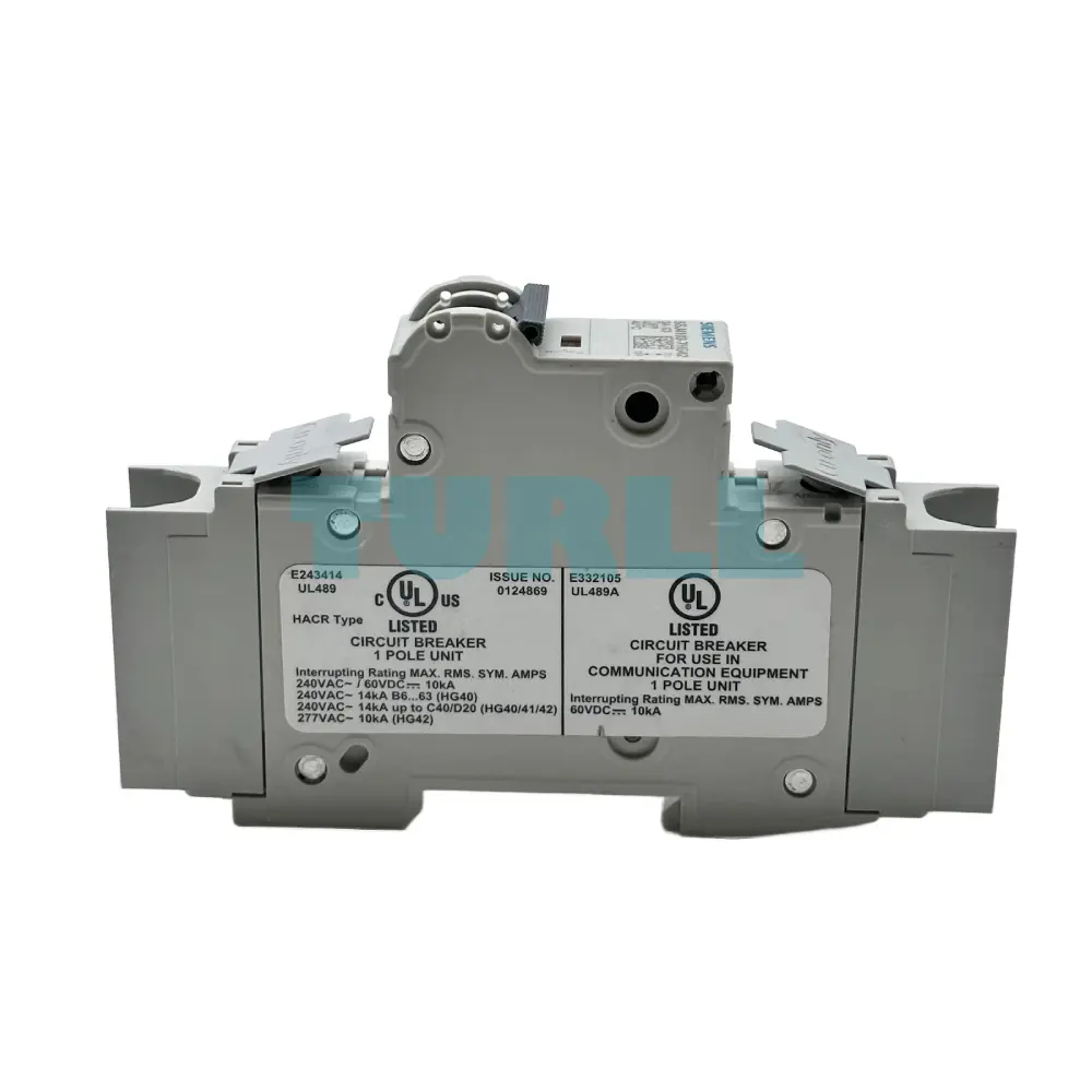 Siemens 5SJ4103-7HG42 Circuit Breaker 10kA, 1-Pole, C Curve, 3A, UL 489, 277V