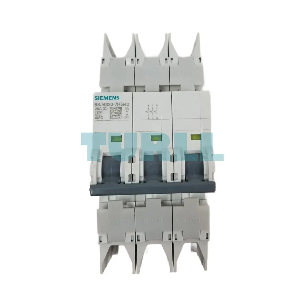 Siemens 5SJ4320-7HG42 Sentron Miniature Circuit Breaker 3-Pole, 20A, C-Curve, 10kA, UL 489