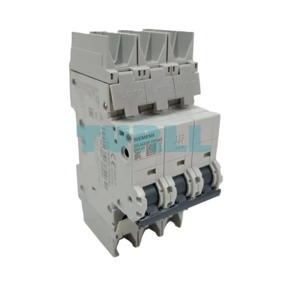 Siemens 5SJ4320-7HG42 Sentron Miniature Circuit Breaker 3-Pole, 20A, C-Curve, 10kA, UL 489