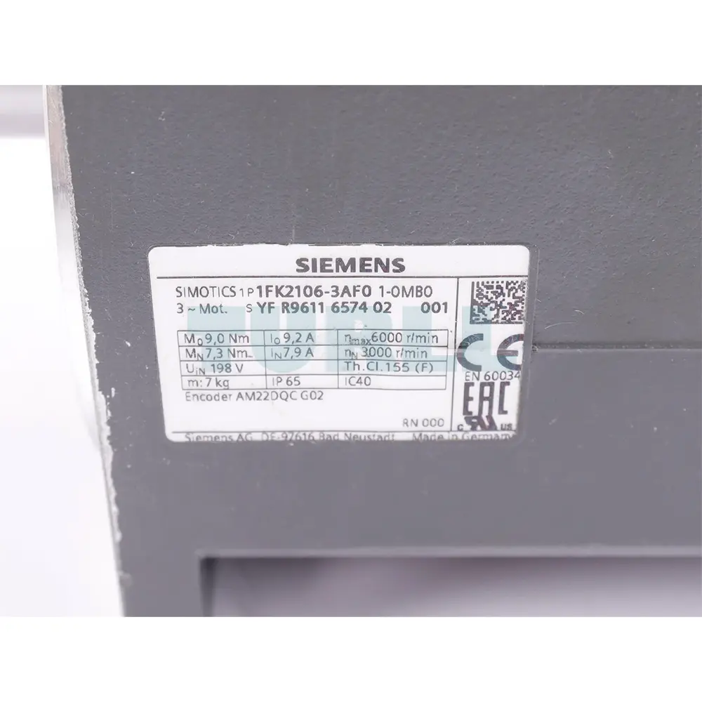 1FK2106-3AF01-0MB0 SIEMENS Exclusive SIMOTICS S-1FK2 HD Servo Motor Original Brand New 3 SIEMENS 1FK2106-3AF01-0MB0 SIMOTICS S-1FK2 Servo Motor