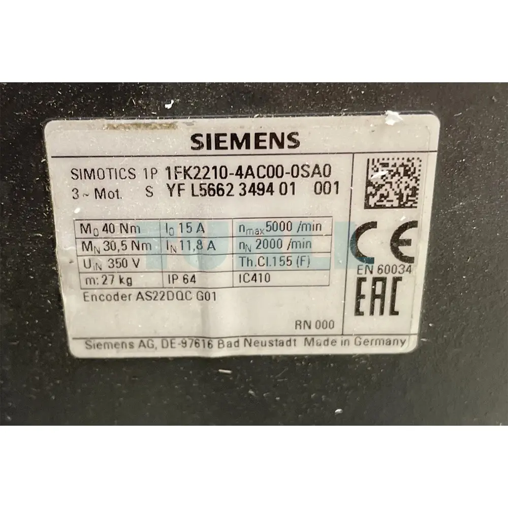 1FK2210-4AC00-0SA0 SIEMENS Exclusive SIMOTICS S-1FK2 CT Servo Motor Original Brand New 2 1FK2210-4AC00-0SA0 SIEMENS SIMOTICS S-1FK2 CT Servo Motor Original Brand New