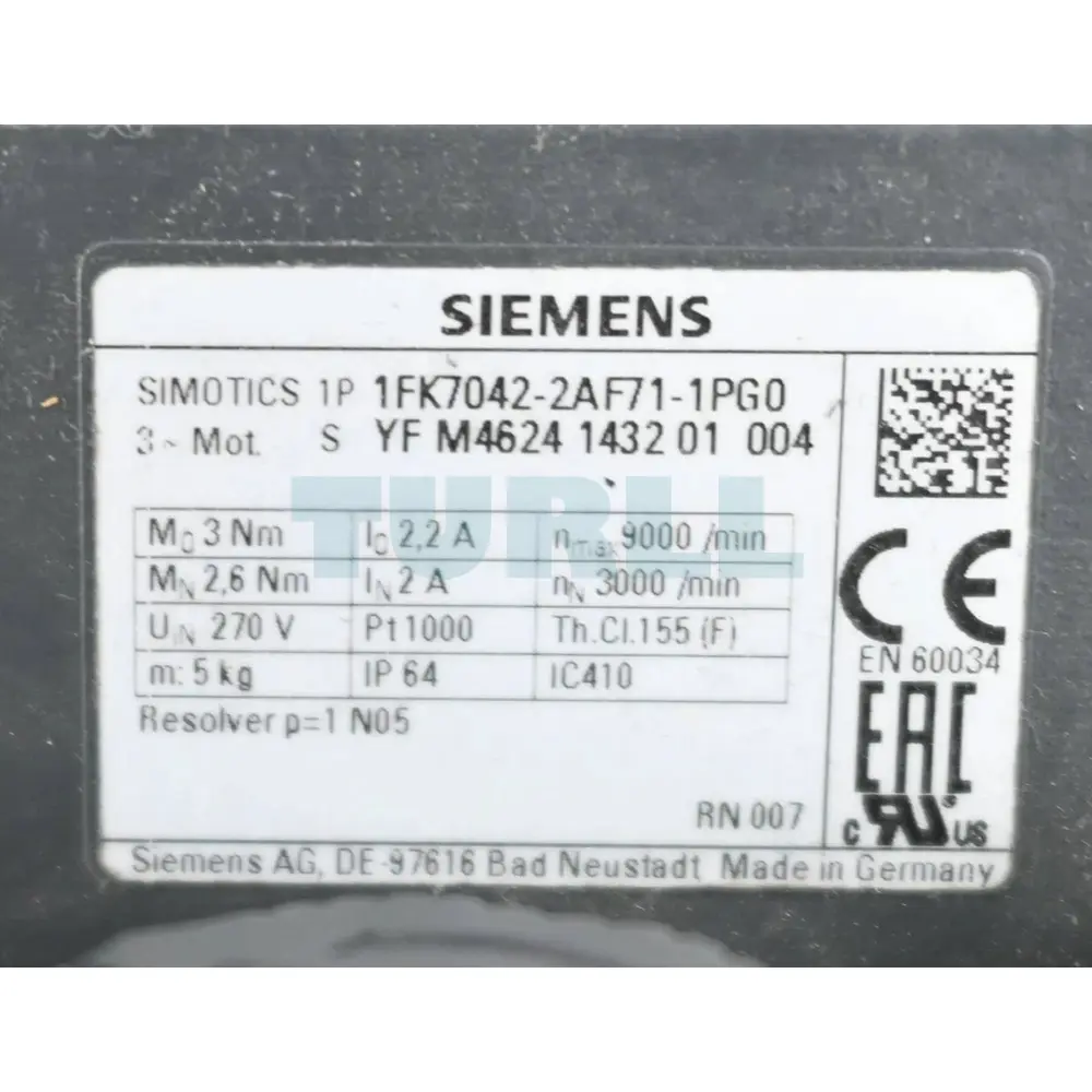 1FK7042-2AF71-1PG0 SIEMENS Exclusive SIMOTICS S-1FK7 Synchronous Motor Original Brand New 3 1FK7042-2AF71-1PG0 SIEMENS SIMOTICS S-1FK7 Synchronous Motor