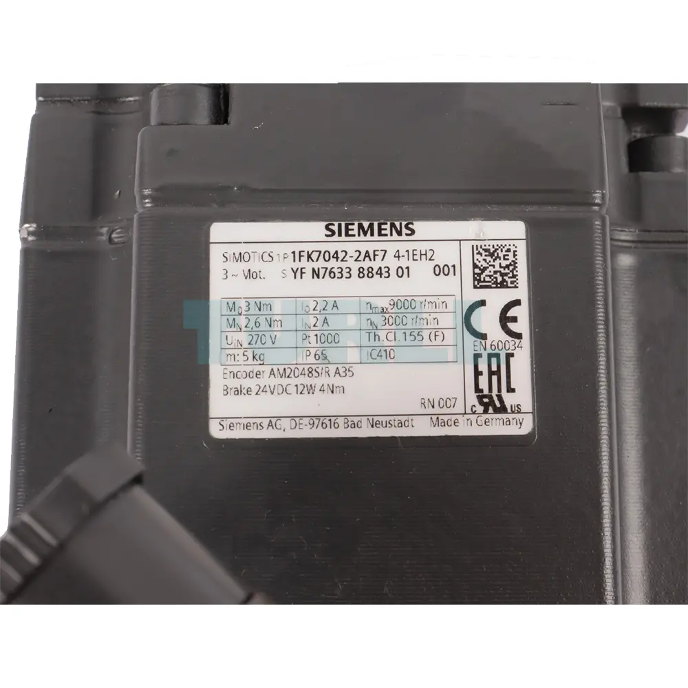 1FK7042-2AF74-1EH2 SIEMENS SIMOTICS S Synchronous Motor