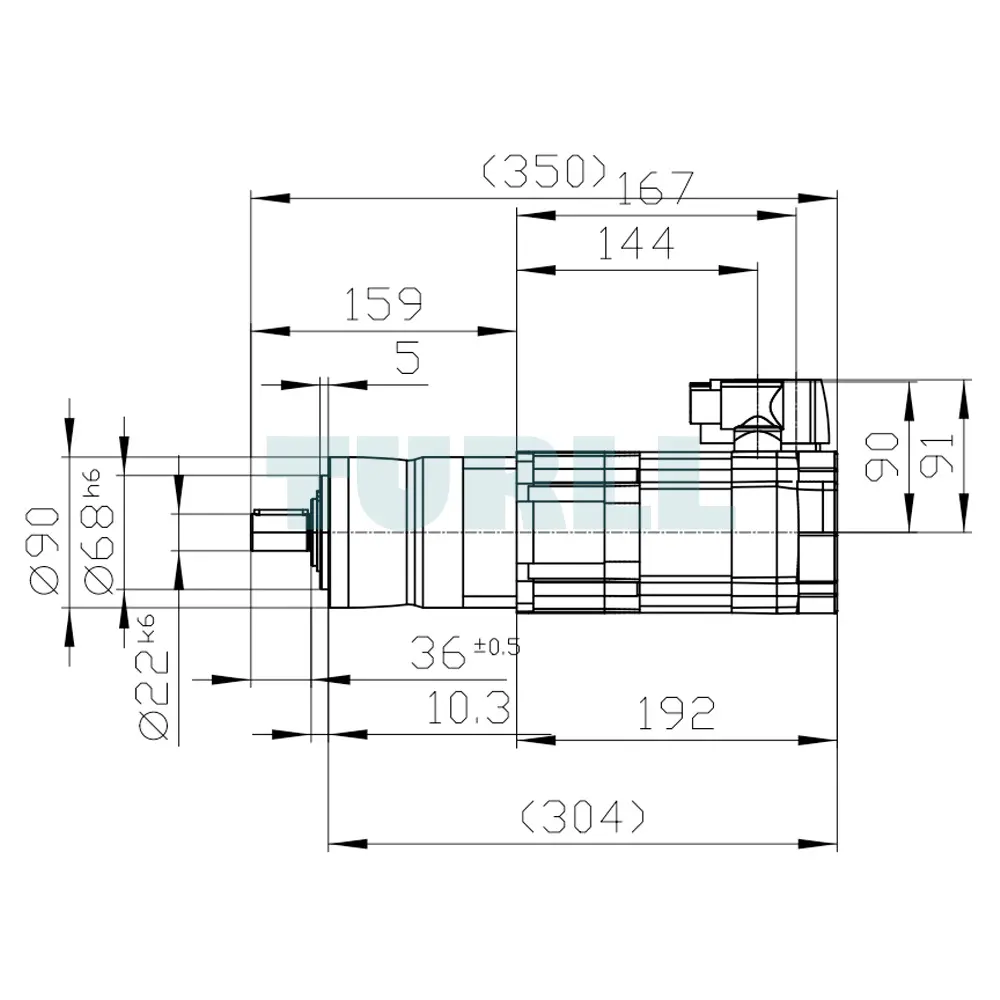 1FK7042-2AK71-1PH0-ZV40 SIEMENS SIMOTICS S Synchronous Motor with Planetary Gear