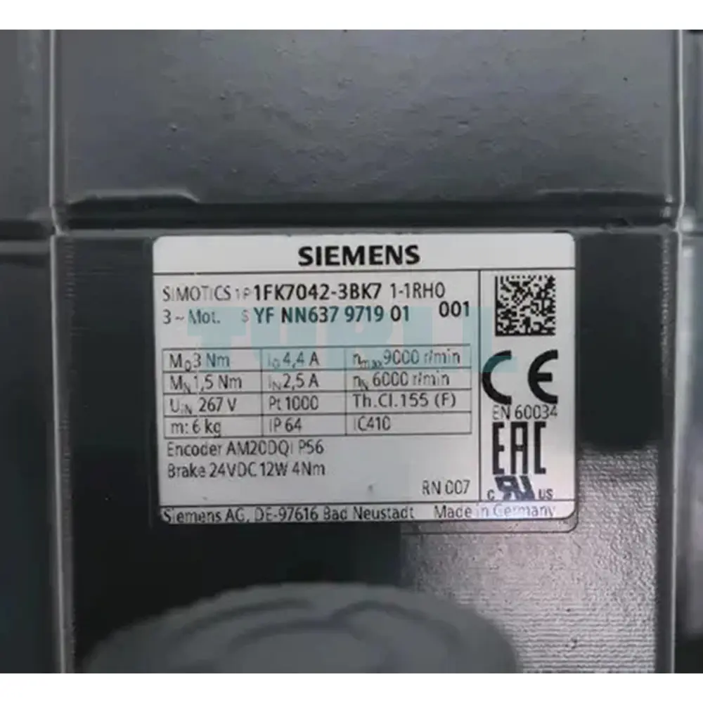 1FK7042-3BK71-1RH0 SIEMENS SIMOTICS S synchronous motor