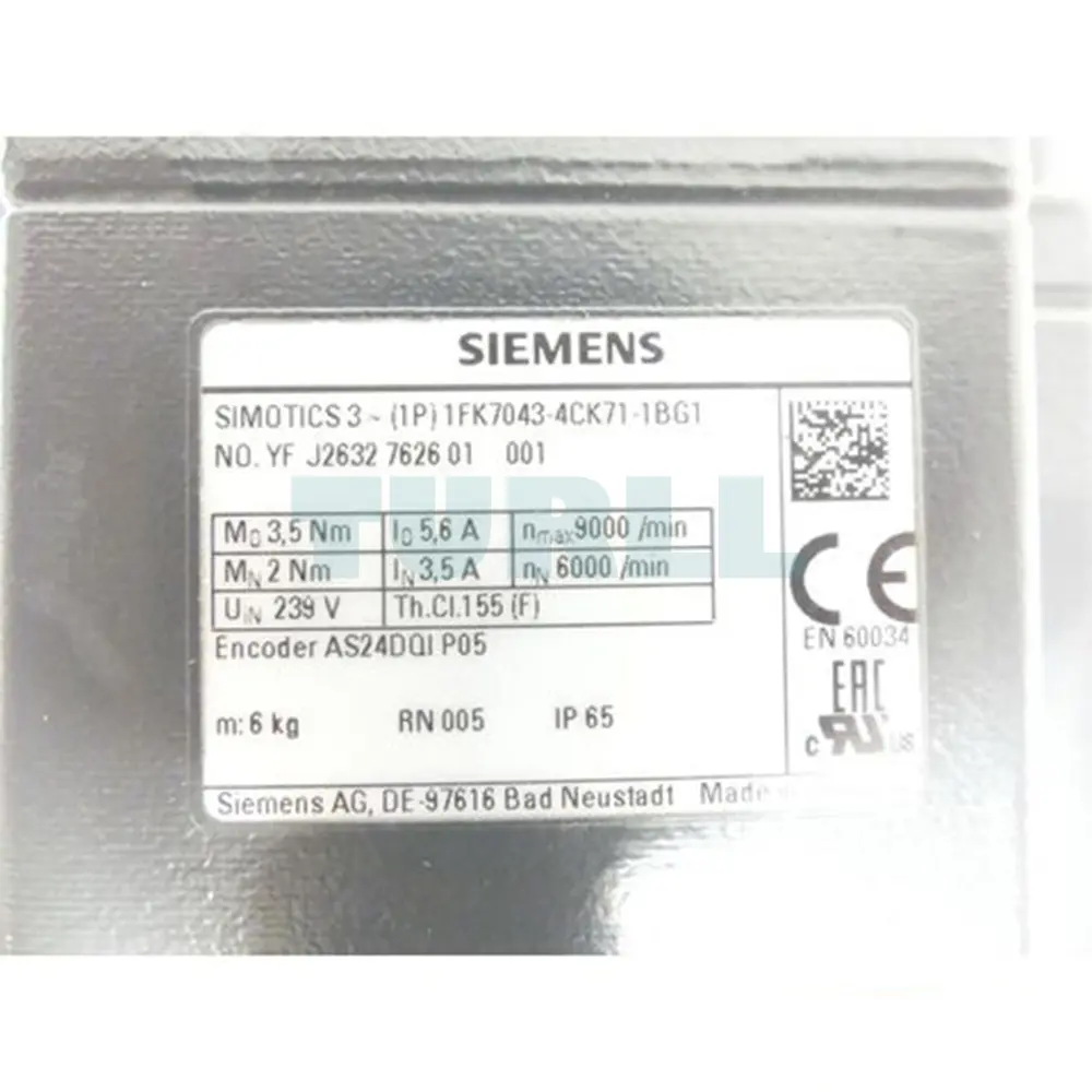 1FK7043-4CK71-1BG1 SIEMENS Exclusive SIMOTICS S Synchronous Motor Original Brand New 3 1FK7043-4CK71-1BG1 SIEMENS SIMOTICS S synchronous motor