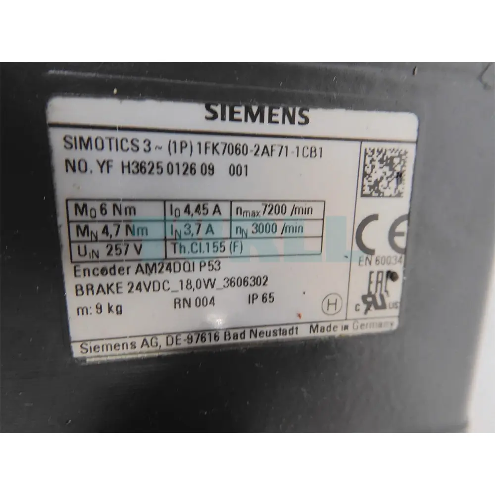 1FK7060-2AF71-1CB1 SIEMENS SIMOTICS S synchronous motor