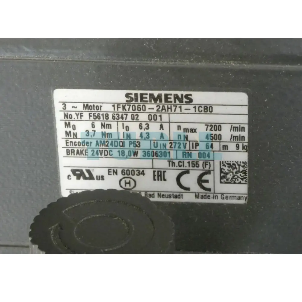 1FK7060-2AH71-1CB0 SIEMENS Exclusive SIMOTICS S Synchronous Motor Original Brand New 4 SIEMENS 1FK7060-2AH71-1CB0 SIMOTICS S Synchronous Motor