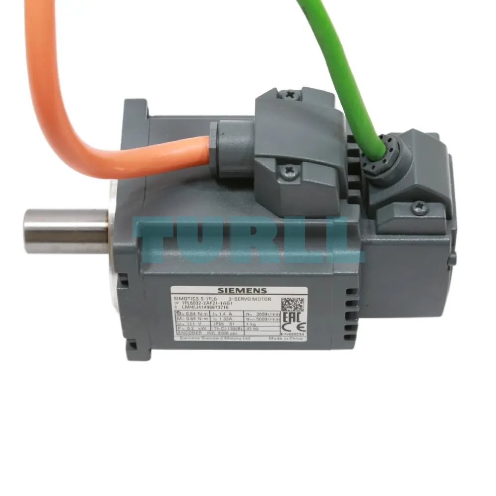Siemens 1FL6032-2AF21-1AG1 SIMOTICS S-1FL6 Servo Motor, 0.2 kW, 3000 RPM, IP65 Original Brand New 4 Siemens 1FL6032-2AF21-1AG1 SIMOTICS S-1FL6 Servo Motor, 0.2 kW, 3000 RPM, IP65