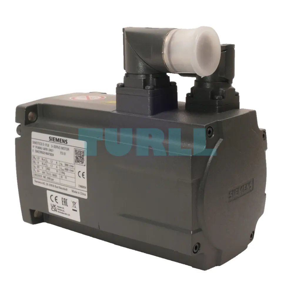 Siemens 1FL6042-1AF61-2AG1 SIMOTICS S-1FL6 Servo Motor 0.4 kW, 400V, 3000 RPM, IP65 Original Brand New 6 Siemens 1FL6042-1AF61-2AG1 SIMOTICS S-1FL6 Servo Motor 0.4 kW, 400V, 3000 RPM, IP65