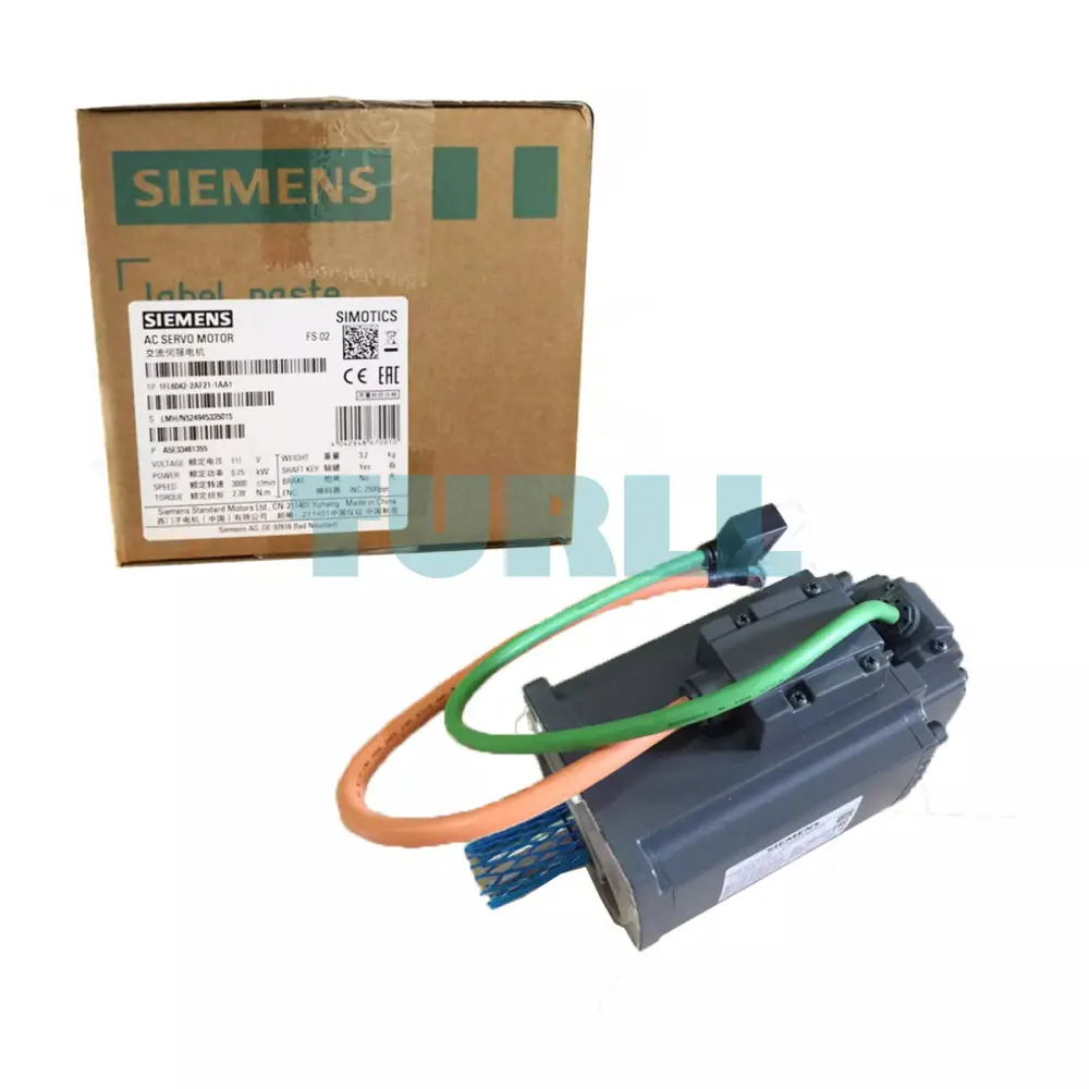 Siemens 1FL6042-2AF21-1AA1 SIMOTICS S-1FL6 Servo Motor 0.75kW, 3000 RPM Original Brand New 5 Siemens 1FL6042-2AF21-1AA1 SIMOTICS S-1FL6 Servo Motor 0.75kW, 3000 RPM