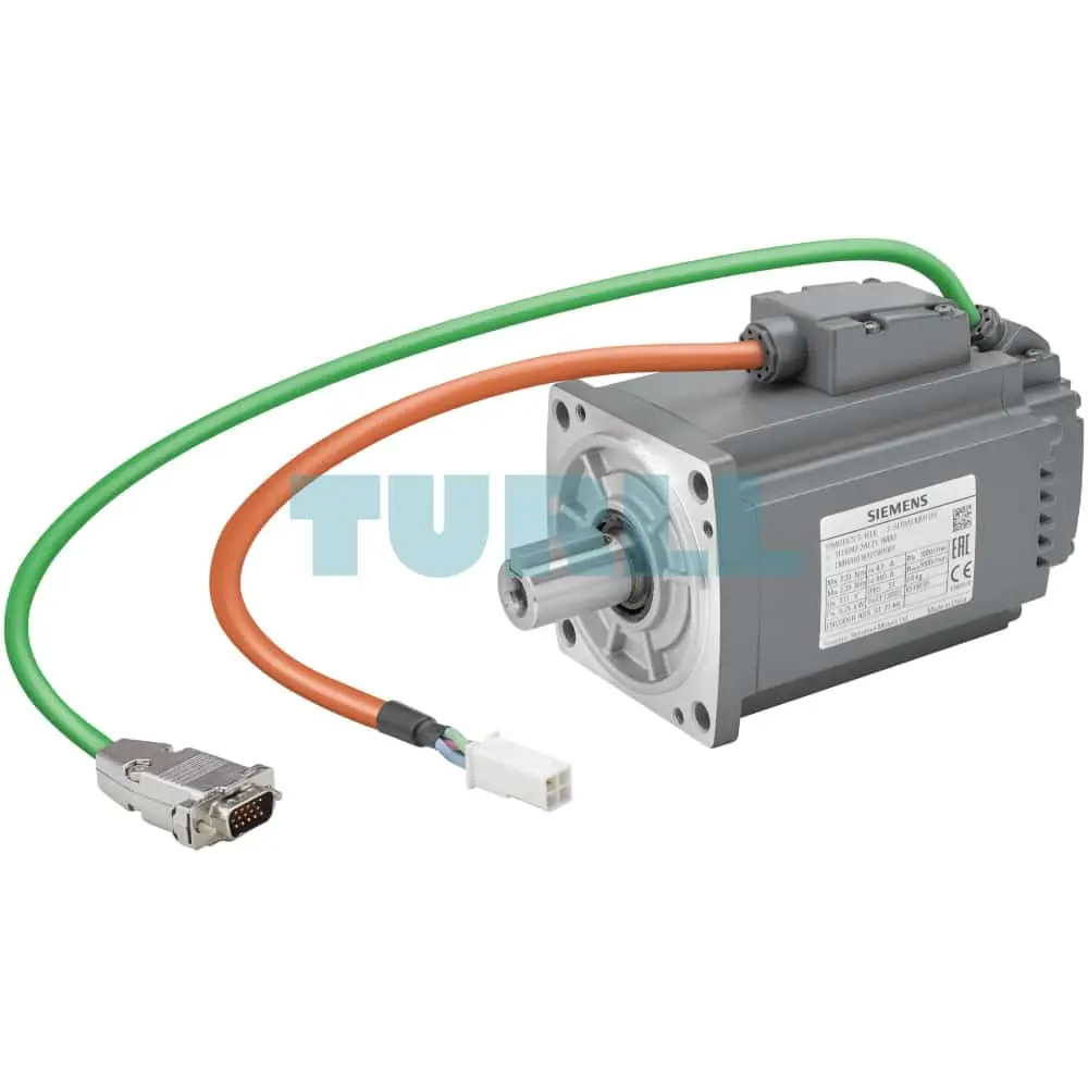 1FL6042-2AF21-1LG1 Siemens Simotics S-1FL6 Original Brand New 1 1FL6042-2AF21-1LG1 SIMOTICS S-1FL6 Operating voltage 230 V 3 AC PN=0.75 kW; NN=3000 rpm M0=2.39 Nm; MN=2.39 Nm Shaft height 40 mm Encoder absolute 20-bit (12-bit multi-turn) Smooth shaft Tolerance N without holding brake Degree of protection IP65 with sealing ring compatible with the converters SINAMICS V90