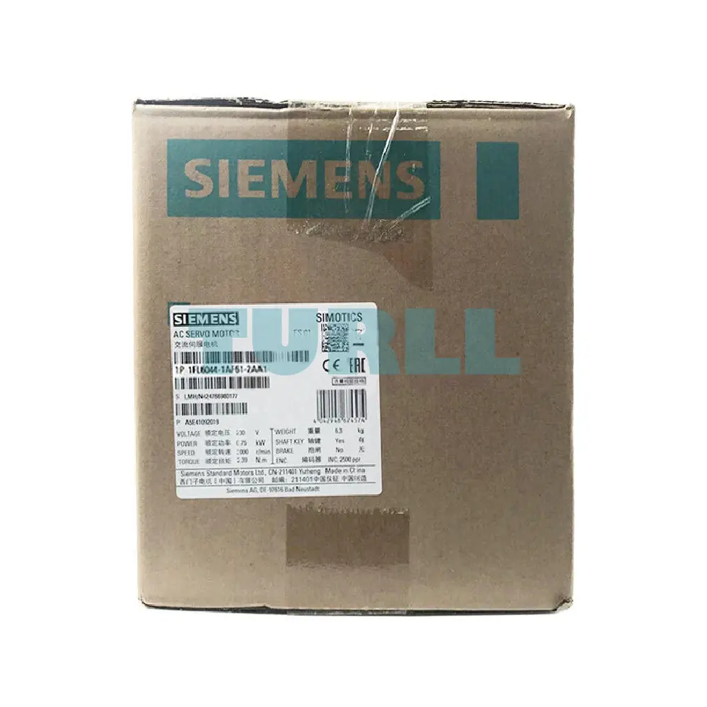 Siemens 1FL6044-1AF61-2AA1 SIMOTICS S-1FL6 High Inertia Servo Motor 0.75kW, 3000 RPM, IP65 Original Brand New 5 Siemens 1FL6044-1AF61-2AA1 SIMOTICS S-1FL6 High Inertia Servo Motor 0.75kW, 3000 RPM, IP65