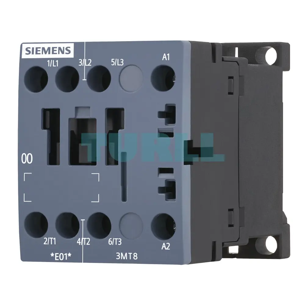 3MT8006-1AP00 Siemens Contactor AC-3 6A/2.2kW 400V Size S00 Original Brand New 1 3MT8006-1AP00 Siemens Contactor AC-3 6A/2.2kW 400V Size S00