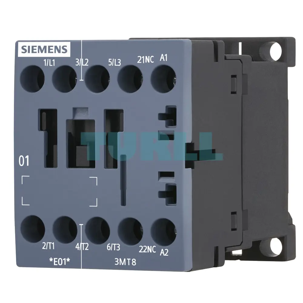 3MT8006-1AV02 Siemens Contactor AC-3 6A/2.2kW 400V Size S00 Original Brand New 1 3MT8006-1AV02 Siemens Contactor AC-3 6A/2.2kW 400V Size S00