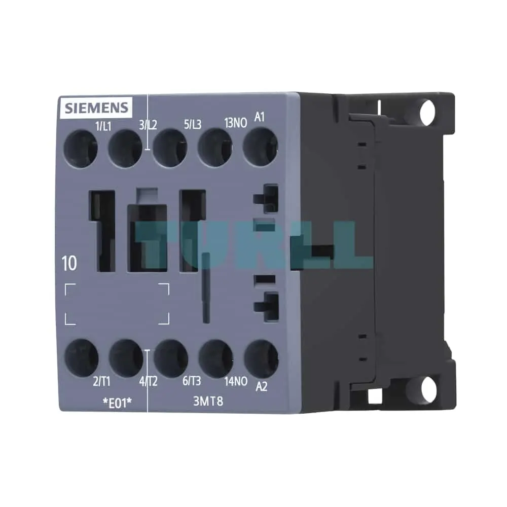 3MT8012-1AP01 Siemens Contactor AC-3 12A/5.5kW 400V size S00 Original Brand New 1 3MT8012-1AP01 Siemens Contactor AC-3 12A/5.5kW 400V size S00