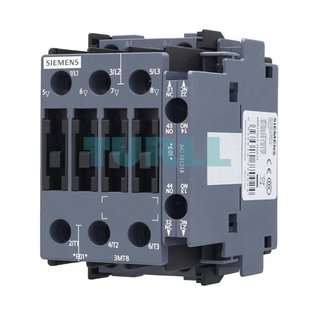 Siemens 3MT8018-1AH23 Contactor AC-3, 18A/7.5kW, 400V, 1NO1NC, 50/60Hz, size S0 Original Brand New 1 Siemens 3MT8018-1AH23 Contactor AC-3, 18A/7.5kW, 400V, 1NO1NC, 50/60Hz, size S0