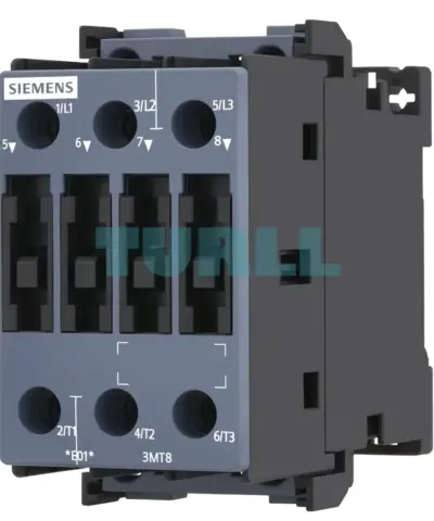 3MT8025-1AH00 Siemens Contactor AC-3 25A/11kW 400V Size S0