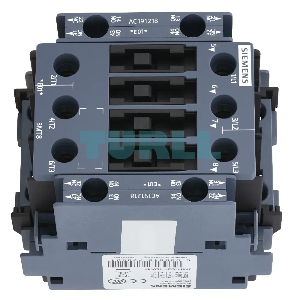 3MT8025-1AH04 Siemens Contactor AC-3 25A/11kW 400V Size S0 Original Brand New 4 3MT8025-1AH04 Siemens Contactor AC-3 25A/11kW 400V Size S0