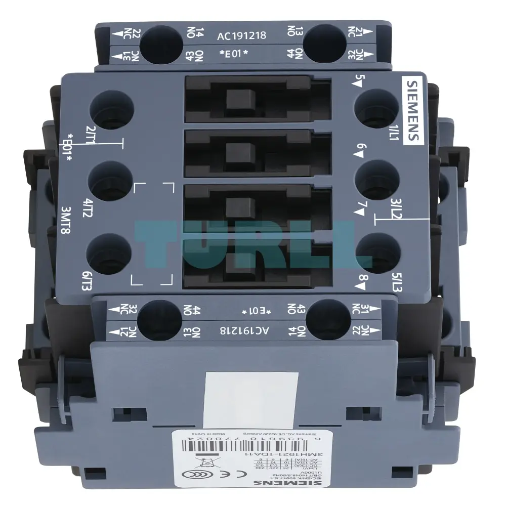 3MT8032-1AH24 Siemens Contactor AC-3 32A/15kW 400V size S0 Original Brand New 4 3MT8032-1AH24 Siemens Contactor AC-3 32A/15kW 400V size S0