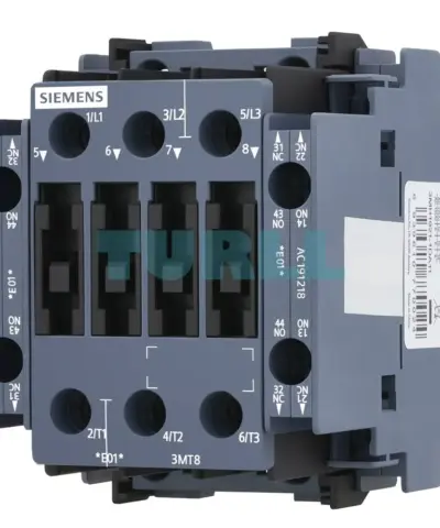 Siemens 3MT8032-1AQ04 AC-3 Contactor, 32A/15kW, 400V, 2NO+2NC, 380V 50Hz, Size S0