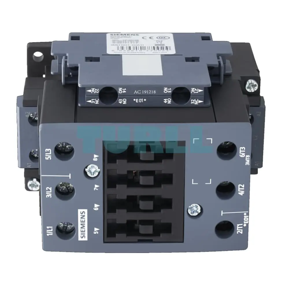 3MT8050-1AL24 Siemens Contactor AC-3 50A/22kW 400V Size S2 Original Brand New 2 3MT8050-1AL24 Siemens Contactor AC-3 50A/22kW 400V Size S2