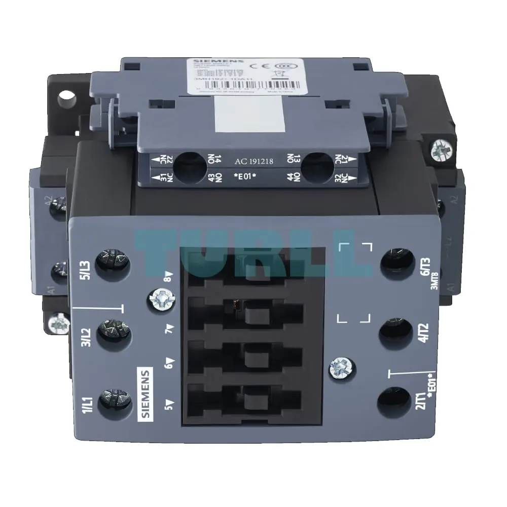 Siemens 3MT8065-1AN23 Contactor AC-3, 65A/30kW, 400V, 1NO1NC, 220 VAC, 50/60 Hz, 3-pole, size S2 Original Brand New 2 Siemens 3MT8065-1AN23 Contactor AC-3, 65A/30kW, 400V, 1NO1NC, 220 VAC, 50/60 Hz, 3-pole, size S2