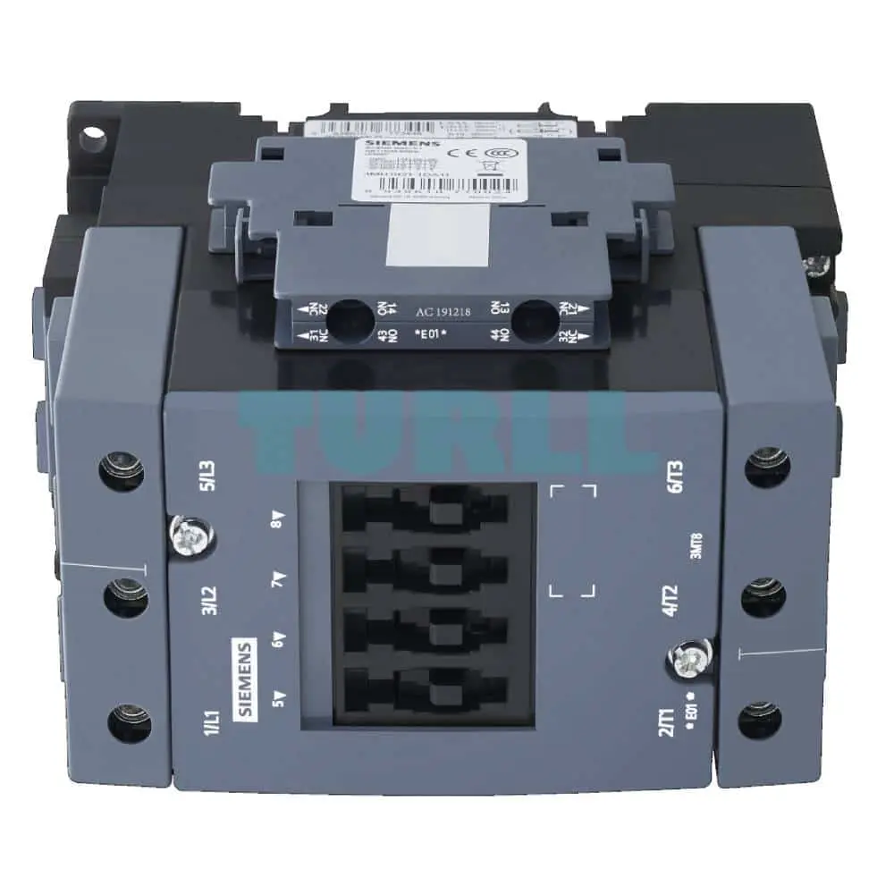 Siemens 3MT8080-1AB04 Contactor AC-3, 80A/37kW, 400V, 2NO+2NC, 24 VAC, Size S3