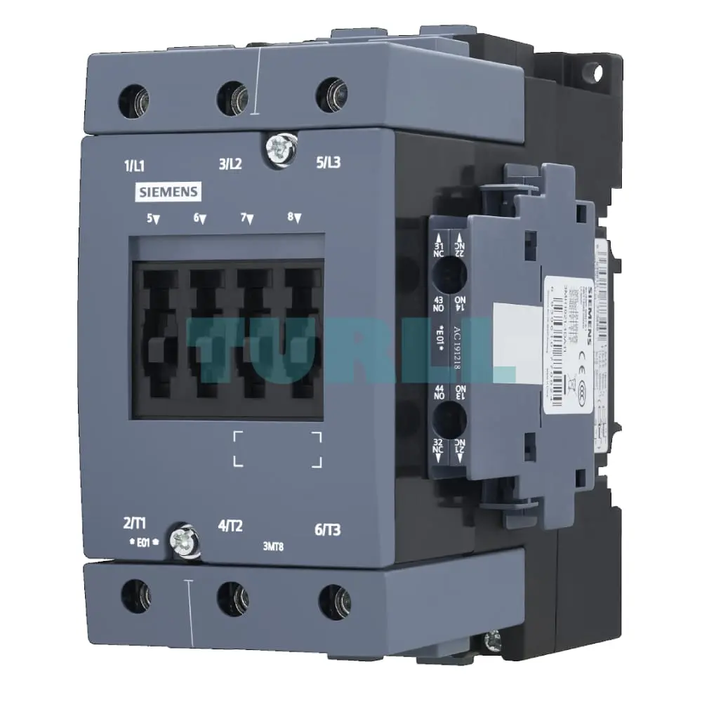 Siemens 3MT8095-1AG23 Contactor AC-3, 95A/45kW, 400V, 1NO1NC, 110 VAC, 50/60 Hz, 3-pole, size S3 Original Brand New 1 Siemens 3MT8095-1AG23 Contactor AC-3, 95A/45kW, 400V, 1NO1NC, 110 VAC, 50/60 Hz, 3-pole, size S3