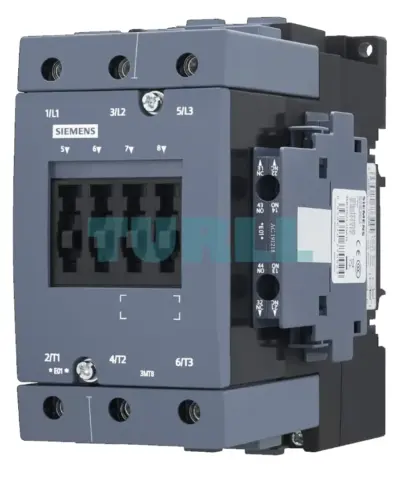 Siemens 3MT8095-1AG23 Contactor AC-3, 95A/45kW, 400V, 1NO1NC, 110 VAC, 50/60 Hz, 3-pole, size S3