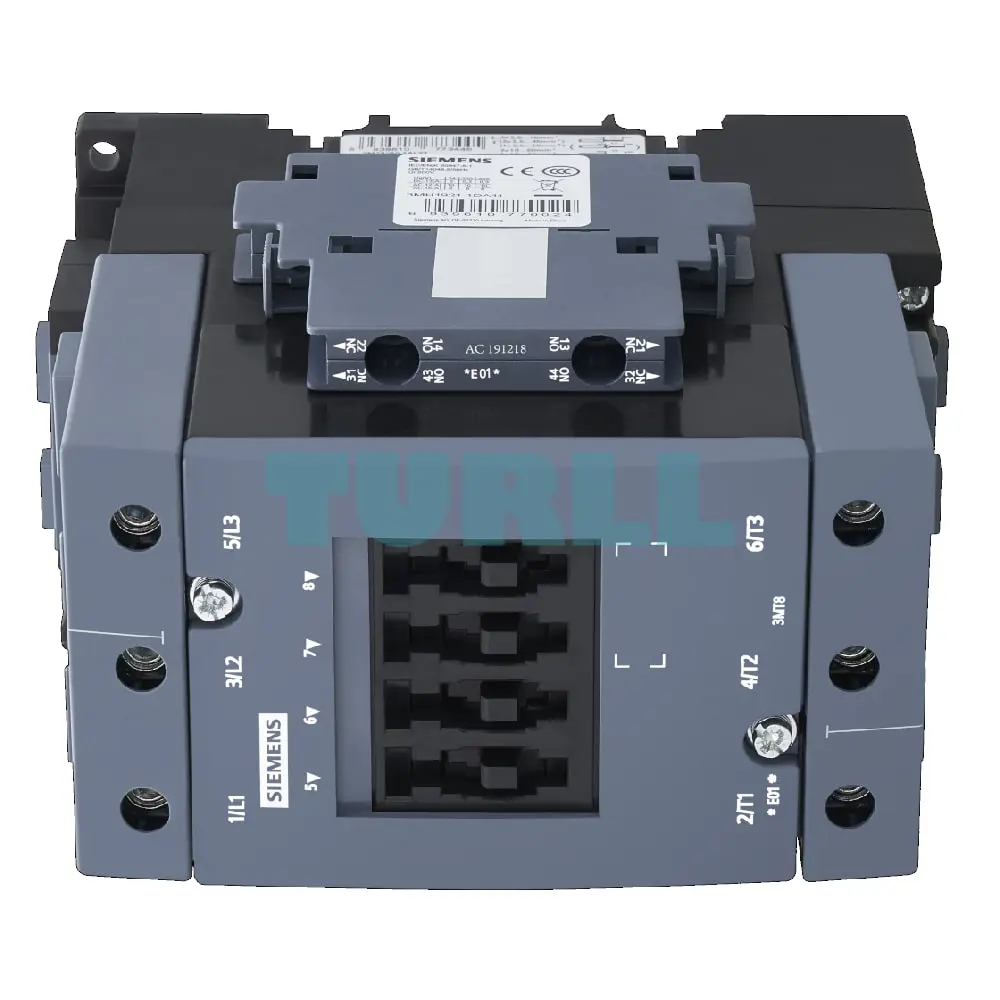 Siemens 3MT8095-1AG23 Contactor AC-3, 95A/45kW, 400V, 1NO1NC, 110 VAC, 50/60 Hz, 3-pole, size S3 Original Brand New 2 Siemens 3MT8095-1AG23 Contactor AC-3, 95A/45kW, 400V, 1NO1NC, 110 VAC, 50/60 Hz, 3-pole, size S3