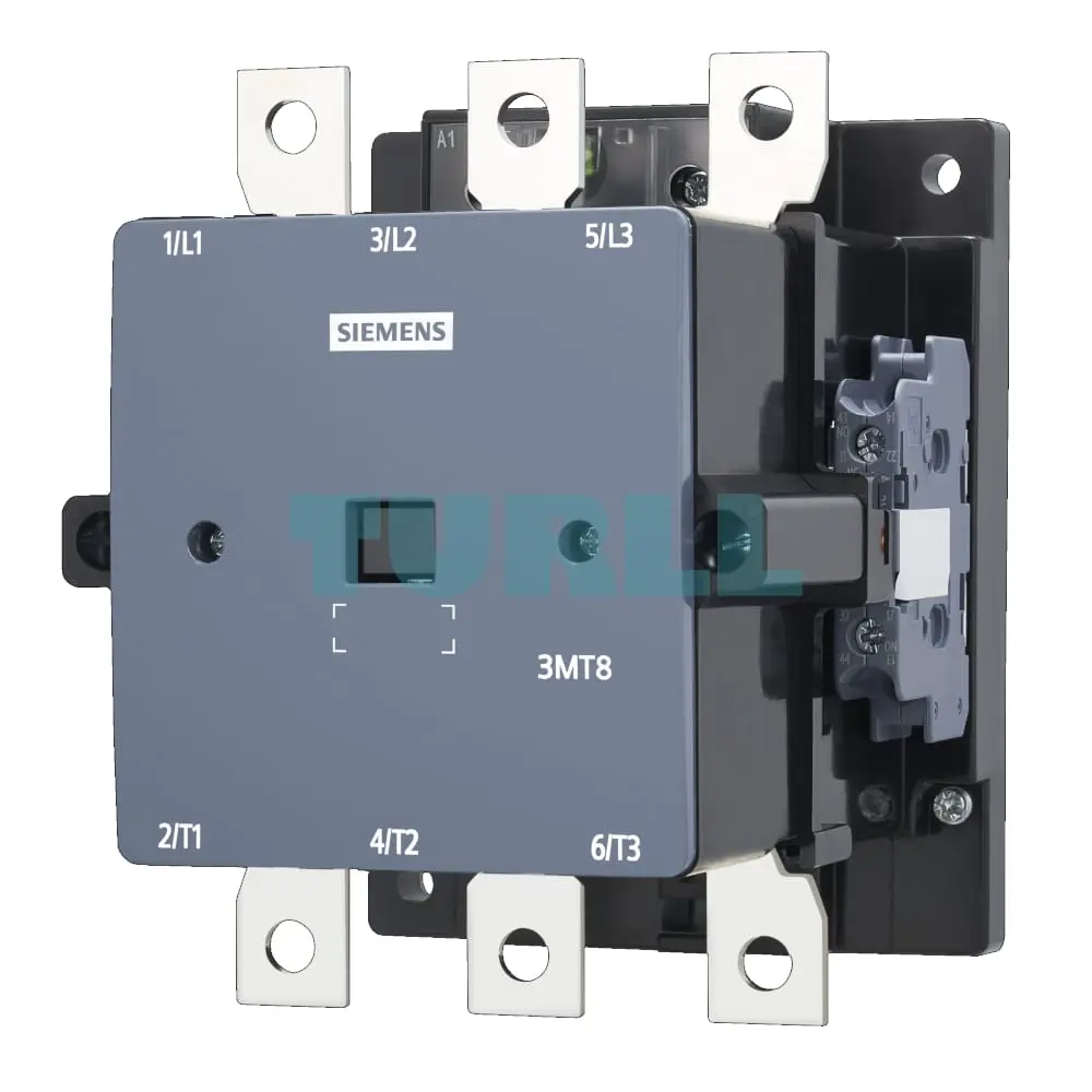 Siemens 3MT8120-1AM04 Contactor AC-3, 120A/55kW,400V, 2NO2NC, 220 VAC, 50 Hz, 3-pole, size S6 Original Brand New 1 Siemens 3MT8120-1AM04 Contactor AC-3, 120A/55kW,400V, 2NO2NC, 220 VAC, 50 Hz, 3-pole, size S6