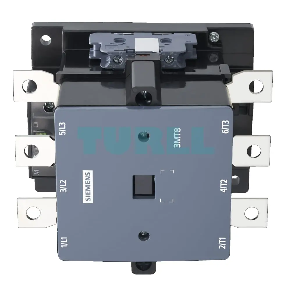 Siemens 3MT8120-1AQ24 Contactor AC-3, 120A/55kW,400V, 2NO2NC, 380 VAC, 50/60 Hz, 3-pole, size S6 Original Brand New 4 Siemens 3MT8120-1AQ24 Contactor AC-3, 120A/55kW,400V, 2NO2NC, 380 VAC, 50/60 Hz, 3-pole, size S6
