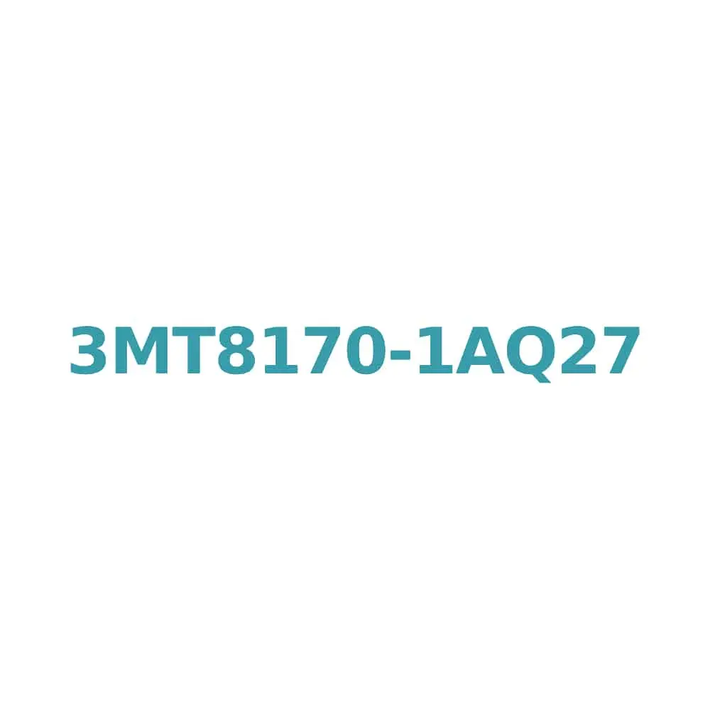 Siemens 3MT8170-1AQ27 Contactor AC-3, 170A/90kW, 400V, 4NO4NC, 380 VAC, 50/60 Hz, 3-pole, size S8 Original Brand New 1 Siemens 3MT8170-1AQ27 Contactor AC-3, 170A/90kW, 400V, 4NO4NC, 380 VAC, 50/60 Hz, 3-pole, size S8