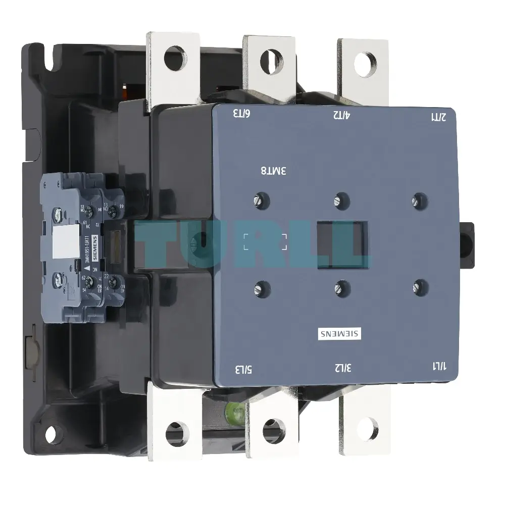 Siemens 3MT8250-1AN27 Power Contactor 250A, 132kW, 400V, 220V AC, S10 Size Original Brand New 3 Siemens 3MT8250-1AN27 Power Contactor, 250A 132kW 400V, 220V AC 50/60Hz Coil, Size S10 with 4NO4NC Aux Contacts