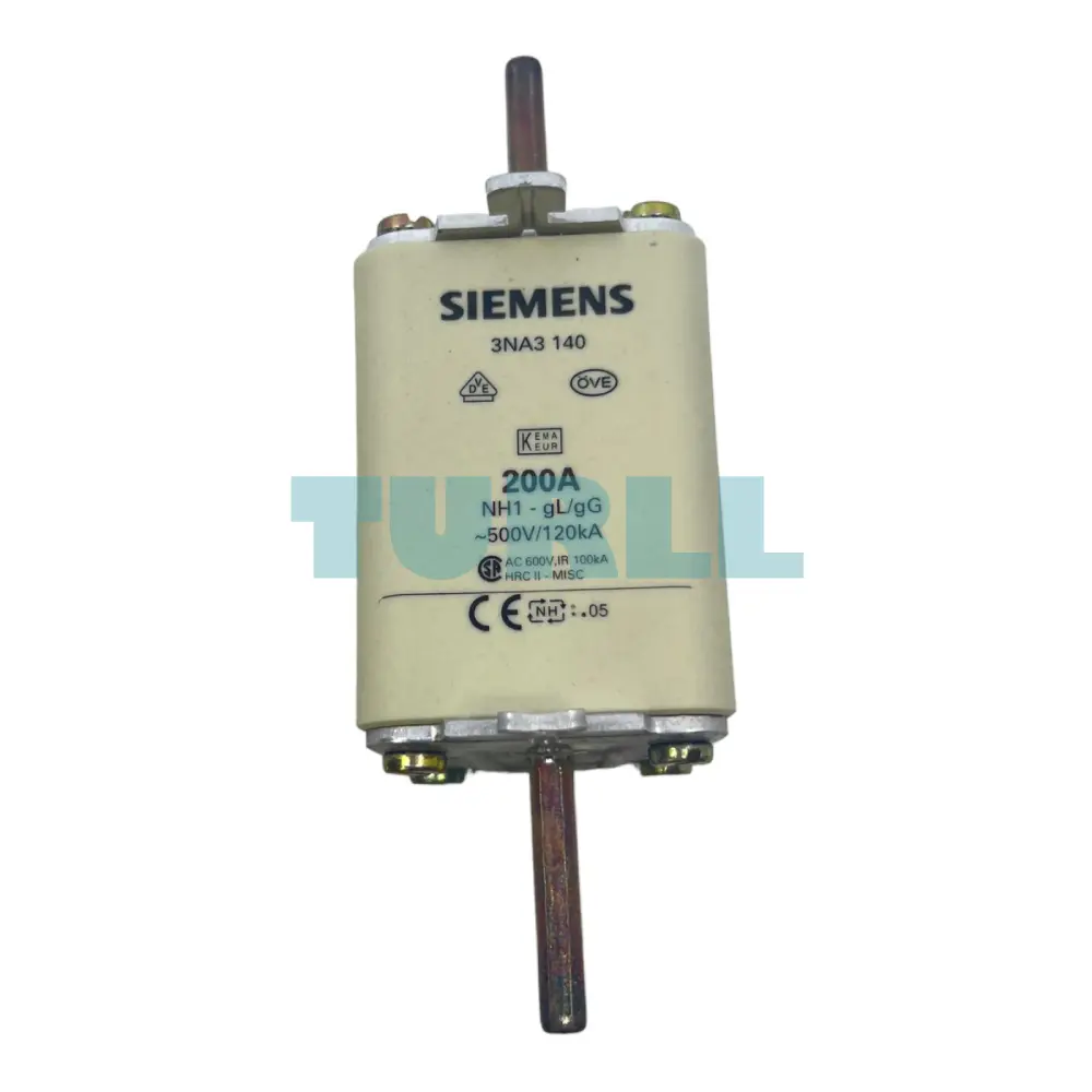 Siemens 3NA3140 LV HRC Fuse Element NH1 200A gG 500V AC with Front Indicator