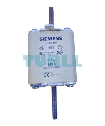 Siemens 3NA3252 LV HRC Fuse Link, Size NH2, 315A, gG, 500V AC / 440V DC