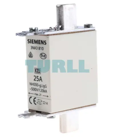 3NA3810-2C LV HRC fuse link GG/gL size 000, 25A, 500 V