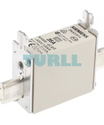Siemens 3NA3814 LV HRC Fuse Link, Size NH000, 35A, 500V AC / 250V DC, gG Class