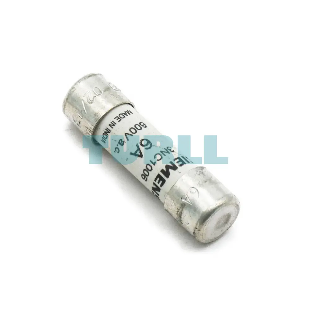 Siemens 3NC1006 SITOR Cylindrical Fuse Link, 6A, 600V AC / 700V DC, 10x38mm