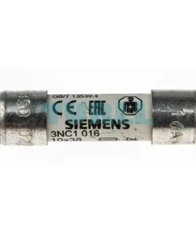 Siemens 3NC1016 SITOR Cylindrical Fuse Link 10×38 mm, 16A aR, 600V AC / 700V DC