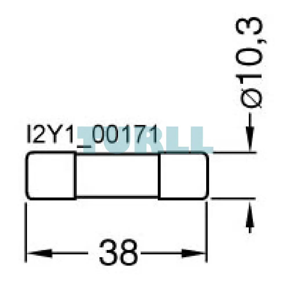Siemens 3NC1020 SITOR Cylindrical Fuse Link, 10 x 38 mm, 20 A, aR, 600V AC, 700V DC, UL Certified