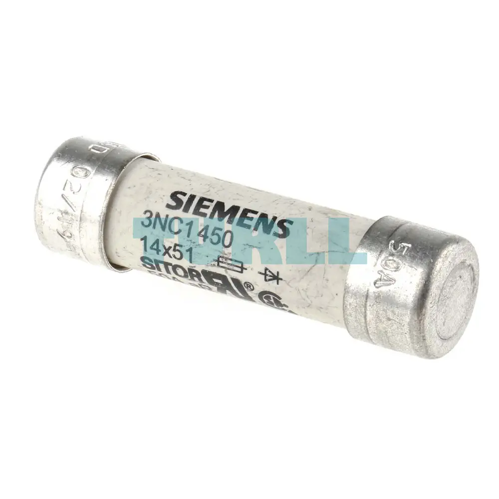 Siemens 3NC1450 SITOR Cylindrical Fuse Link 14x51mm, 50A, 690V AC / 700V DC
